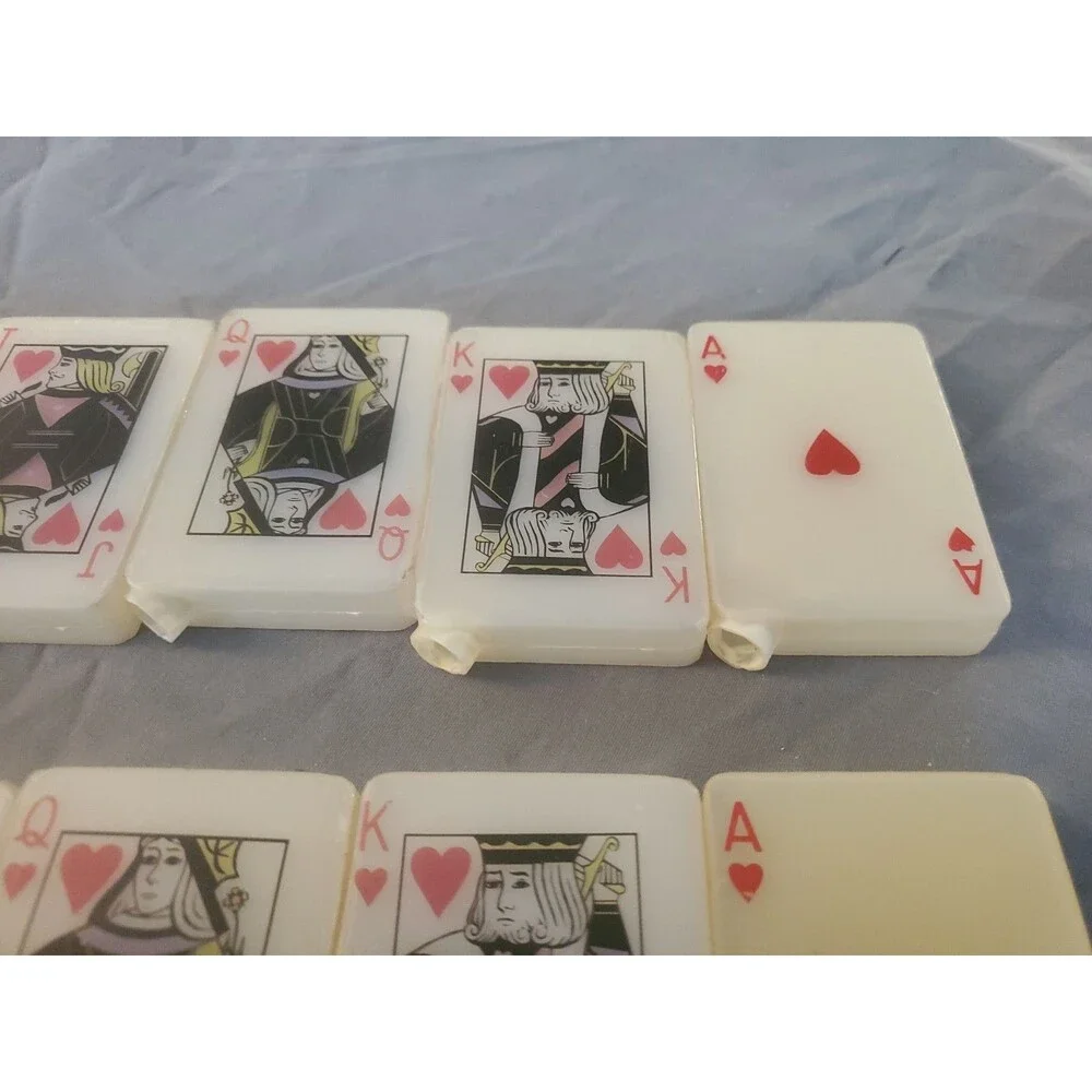 10 Vtg Bar Camper Rv String Light Covers Playing Cards Ace Hearts Royal Flush